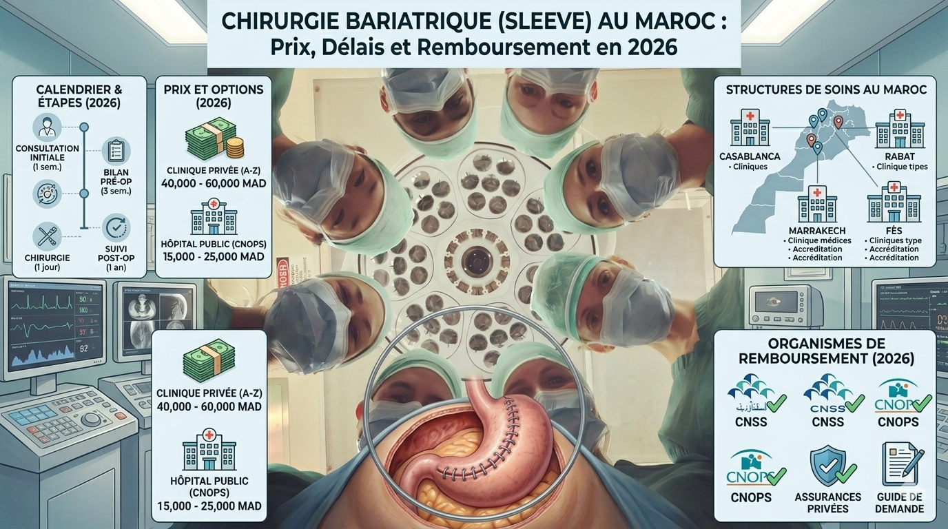 Chirurgie Bariatrique (Sleeve) au Maroc : Prix, Délais et Remboursement en 2026